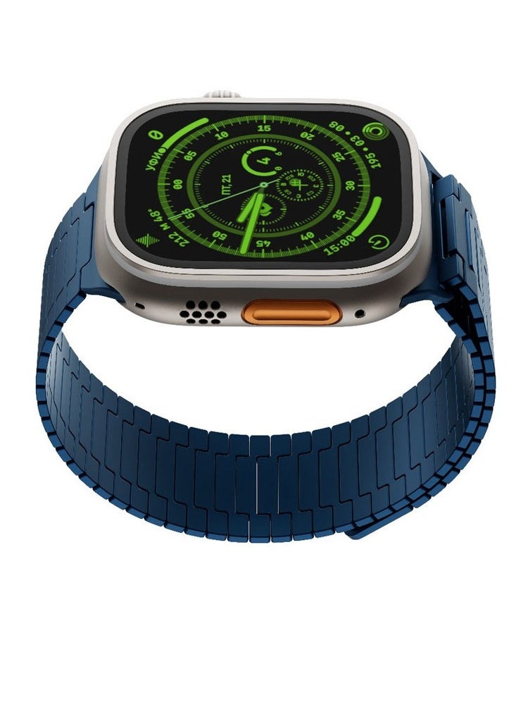 LEVELO - Milanese Watch Strap for Apple Watch 49mm - Blue - Image 1
