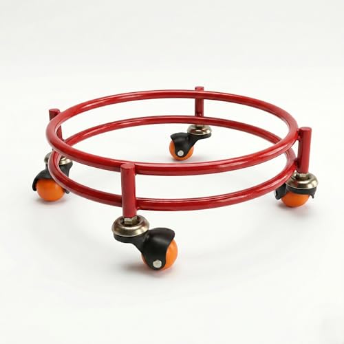 BIRDWING Heavy Gas Cylinder Trolley with Durable Anti-Jamming Wheels for Home & Kitchen | Smooth Mover Cart for Kitchen Utility | Heavy Duty 4-Wheel Steel Gas Cylinder Stand for - Image 1