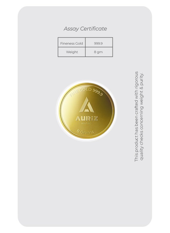 AURIZ MINTING - Auriz Minting 8gm 24 K Gold Coin Eagle Design - Image 1