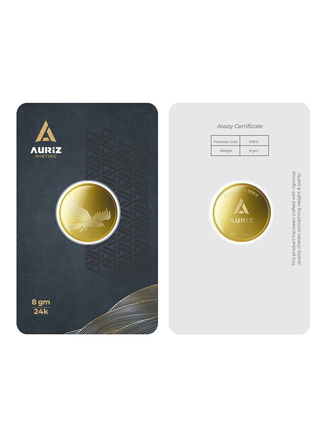AURIZ MINTING - Auriz Minting 8gm 24 K Gold Coin Eagle Design - Image 1