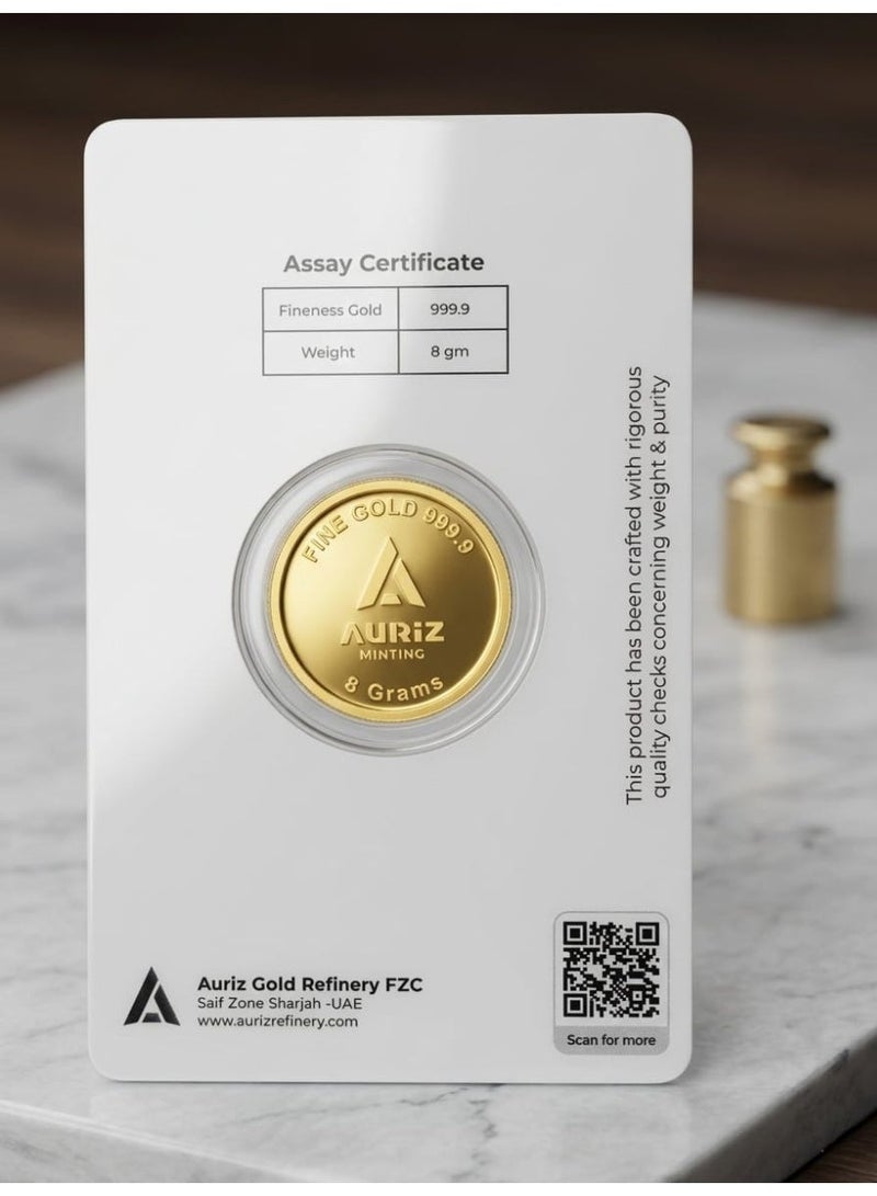 Auriz Minting 8gm 24 K Gold Coin Eagle Design - Image 2