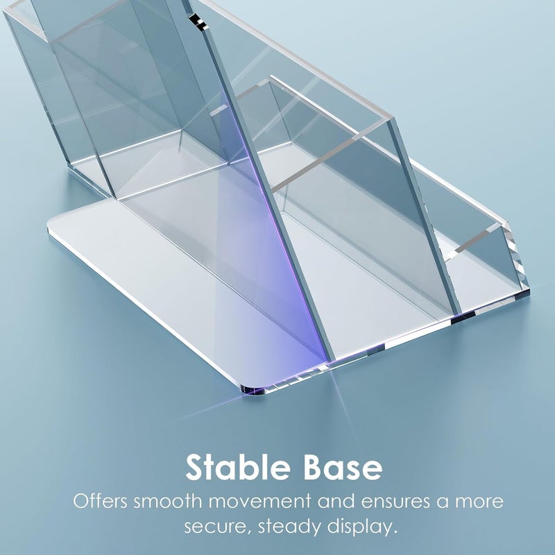 KINGTOP Acrylic Brochure Holder, Pamphlet Holder Display Stand with Pen Slot, Clear Brochure Display Stand for Office, Trade Show, and Retail Marketing Materials - Image 4