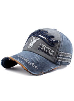 Generic Vintage Letter Denim Cap Curved Bill Men Womens Duckbill Baseball Cap Couple Wholesale Skullies Beanies Army Green  - Image 3
