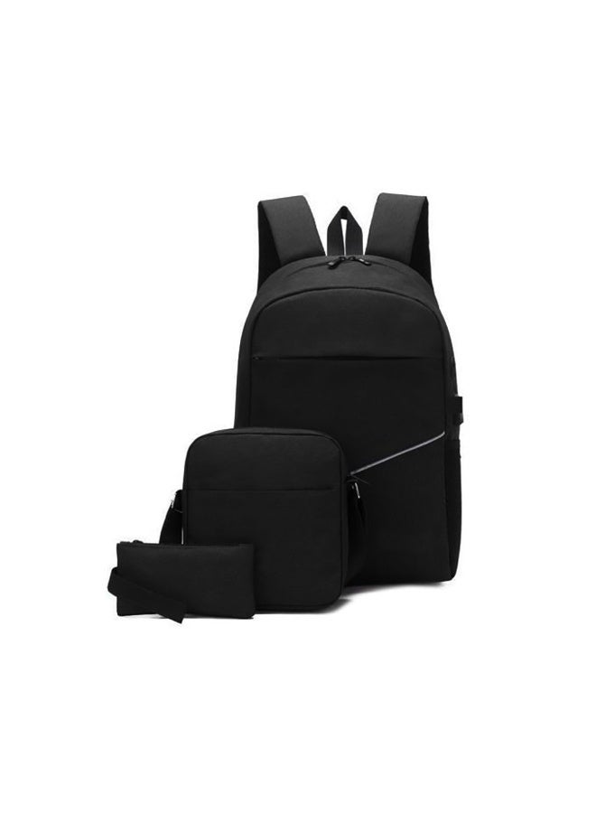 Energy Case 3 Pcs Laptop Bag17 inches, Backpack, Handbag, Messenger Bag, Shoulder Bag,Travel Bag, Water Resistant, For Men, Women, Student, Girls, Boys, School, Hiking, SET OF 3 (Black) - Image 1