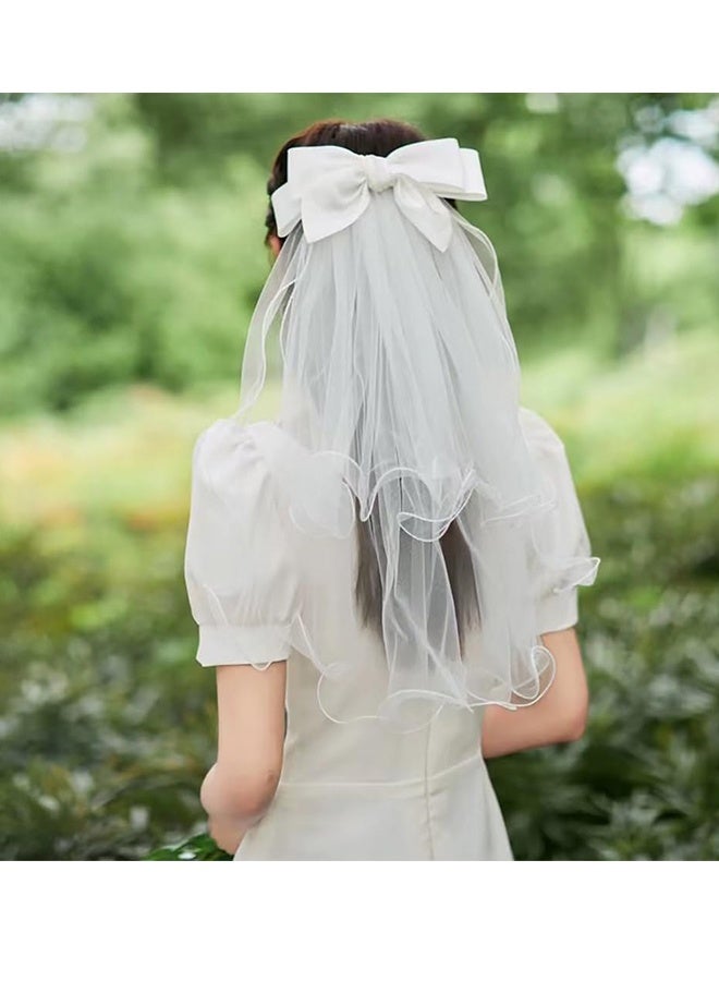 مجموعة زينة العروس لافتة من الساتان المعدني وعصابة رأس العروس مع مشبك شعر لزفاف الخطوبة حفل العروس العازبة - Image 4