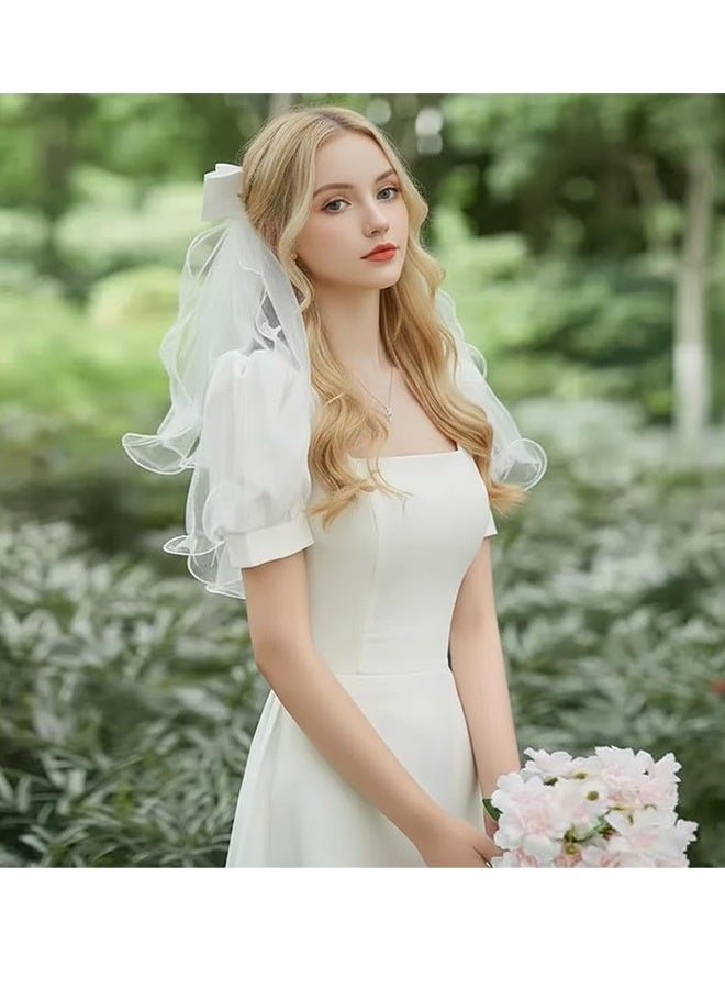 مجموعة زينة العروس لافتة من الساتان المعدني وعصابة رأس العروس مع مشبك شعر لزفاف الخطوبة حفل العروس العازبة - Image 3