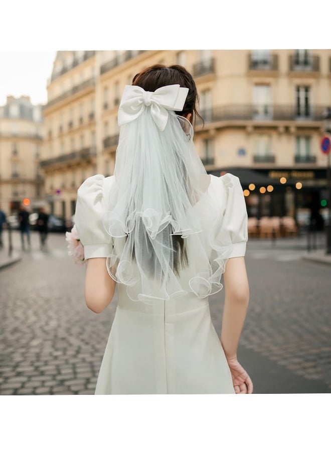 مجموعة زينة العروس لافتة من الساتان المعدني وعصابة رأس العروس مع مشبك شعر لزفاف الخطوبة حفل العروس العازبة - Image 2