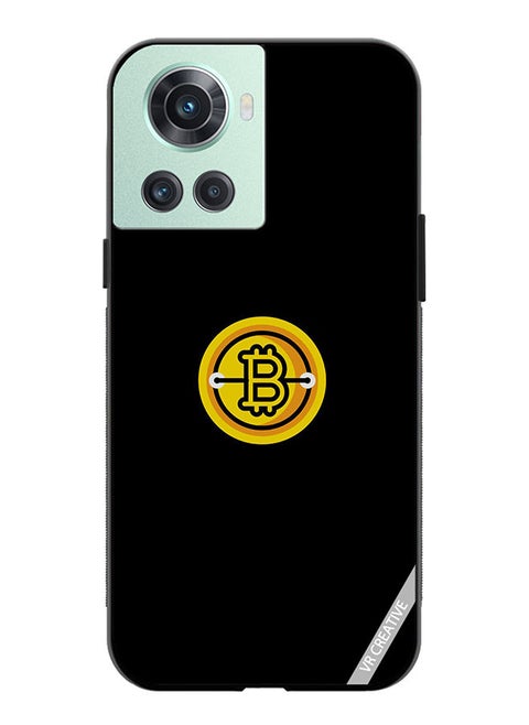 Protective Case Cover For OnePlus 10R Bitcoin Design Multicolour