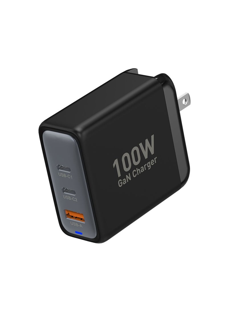 Goaltage Super-Fast 100W GaN Wall Charger & Safety Protection & Multi-Port Functionality & UK, US, EU Plugf - Image 1