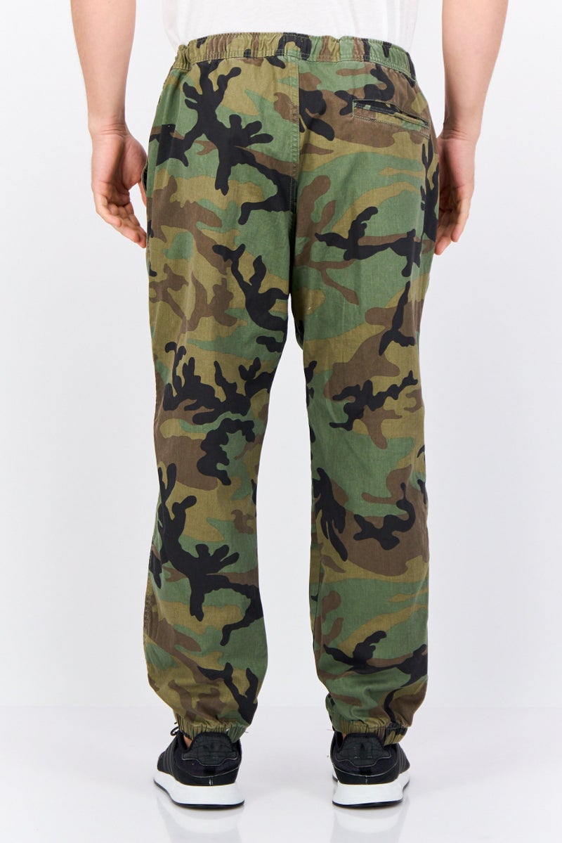 GAP Men Regular Fit Coumflage Joggers Pants, Olive Combo - Image 3