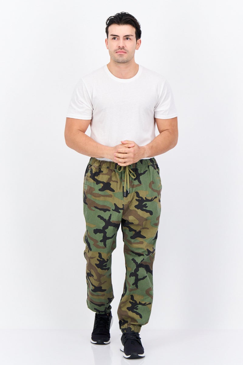 GAP Men Regular Fit Coumflage Joggers Pants, Olive Combo - Image 4