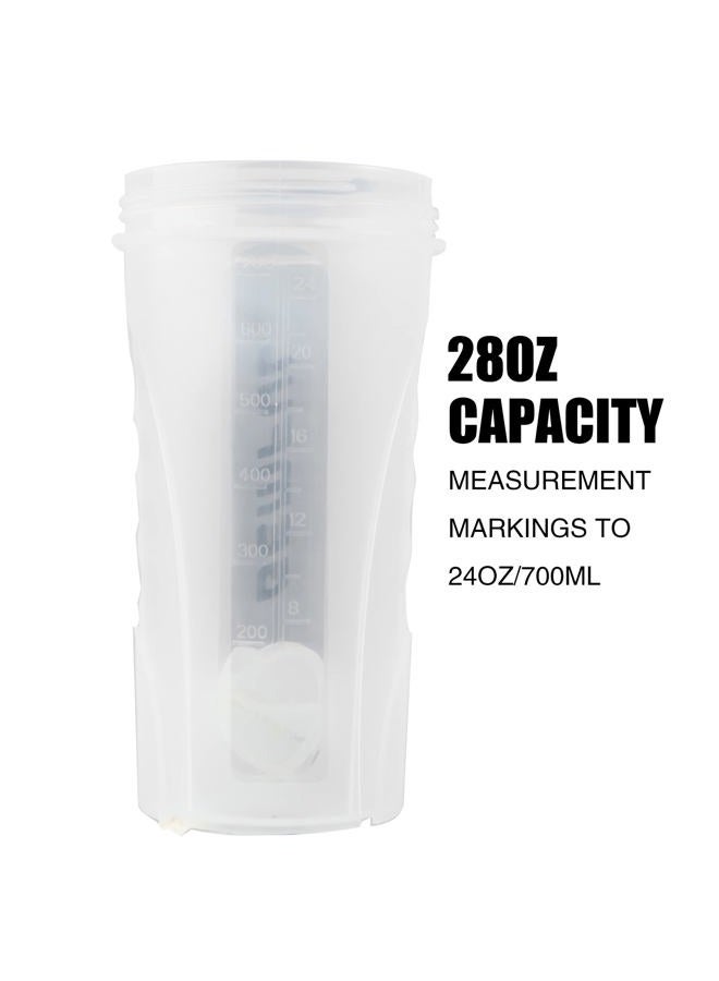 GEMFUL Shaker Bottle for Protein Mixes BPA-Free Leak Proof Smothies Mixer Water Cups 750 ML 2 Pack (Black+White) - Image 4