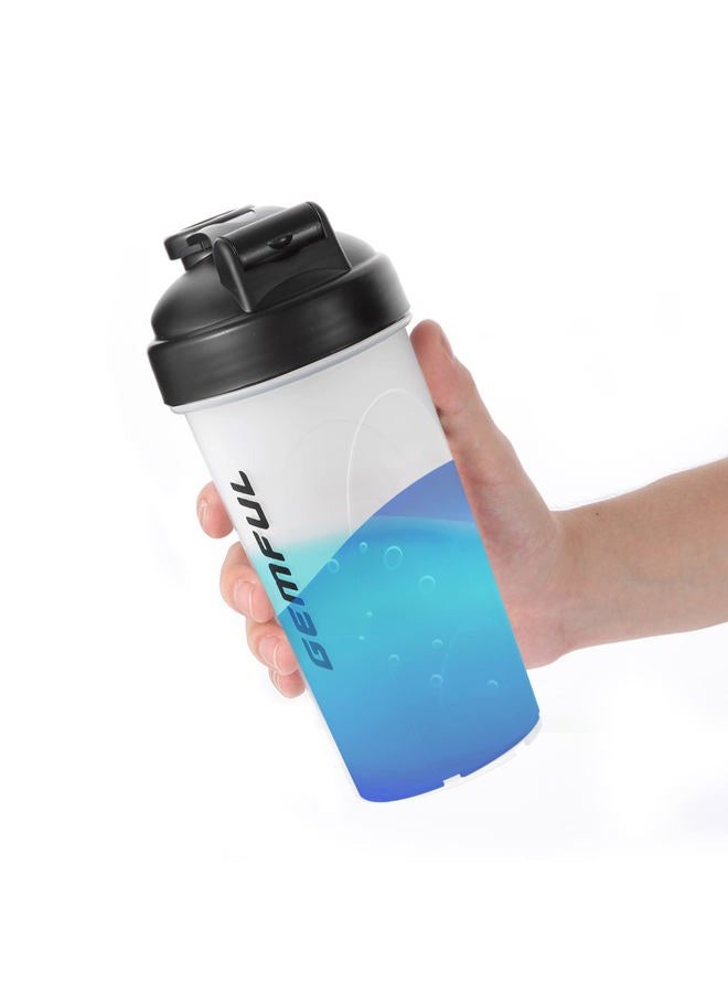 GEMFUL Shaker Bottle for Protein Mixes BPA-Free Leak Proof Smothies Mixer Water Cups 750 ML 2 Pack (Black+White) - Image 5