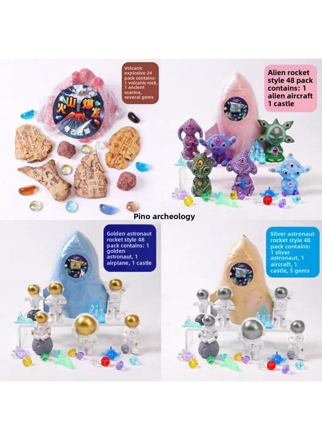 Pinot Archaeological Digging Toy Strawberry Bear Beautiful Girl Astronaut Amber Archaeological Digging Bracelet Necklace-Color:Pino Scene Magic Fairy Colorful Bracelet  - Image 4