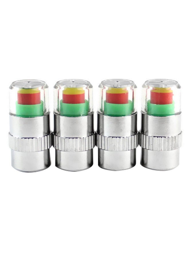 Loquat 4-Piece Tyre Pressure Indicator Valve Cap Set