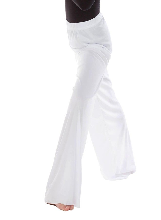Danzcue Girls Celebration of Spirit Palazzo Pants, White, 8-10 - Image 5