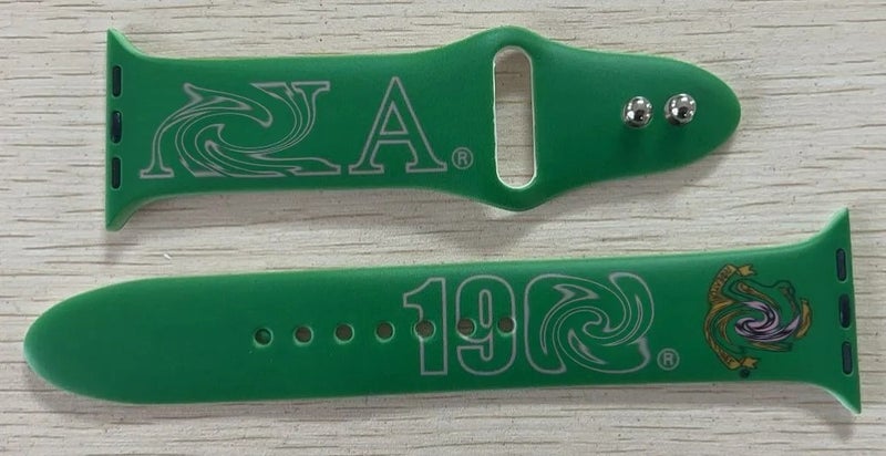 Bluejw Engraved Greek Sorority Fraternity Smart Sports Silicone Watch Band Replacement Strap for Ultra 42mm 44mm 45mm 49mm Watches – Replace the Watch Strap - Image 1