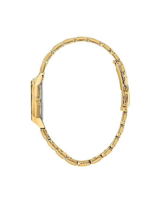 B&G Women's Gold Rectangular Analog Dial with Gold Metal Band Watch - 36mm - R3853267511 - Image 3