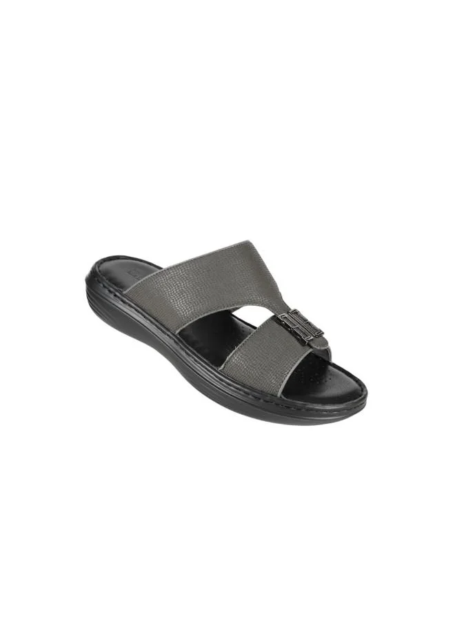 barjeel uno 008-3614 Barjeel Uno Mens Arabic Sandals 21410-63 Dark Grey