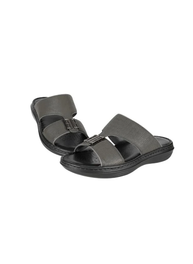 بارجيل أونو 008-3614 Barjeel Uno Mens Arabic Sandals 21410-63 Dark Grey