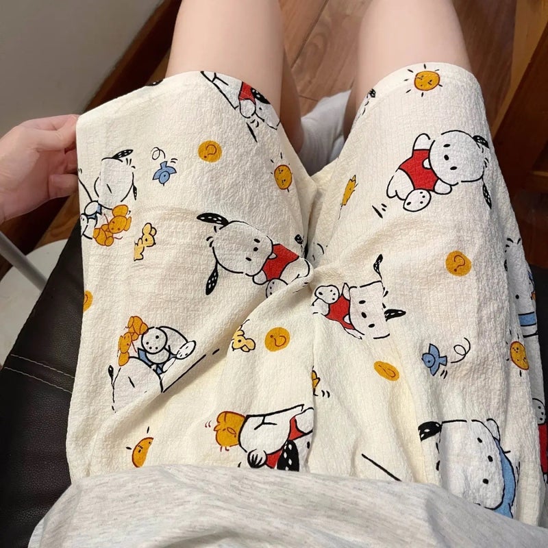 Baby Cotton Cartoon Print Summer Sleep Pants A405#-5 Pa just dog shorts