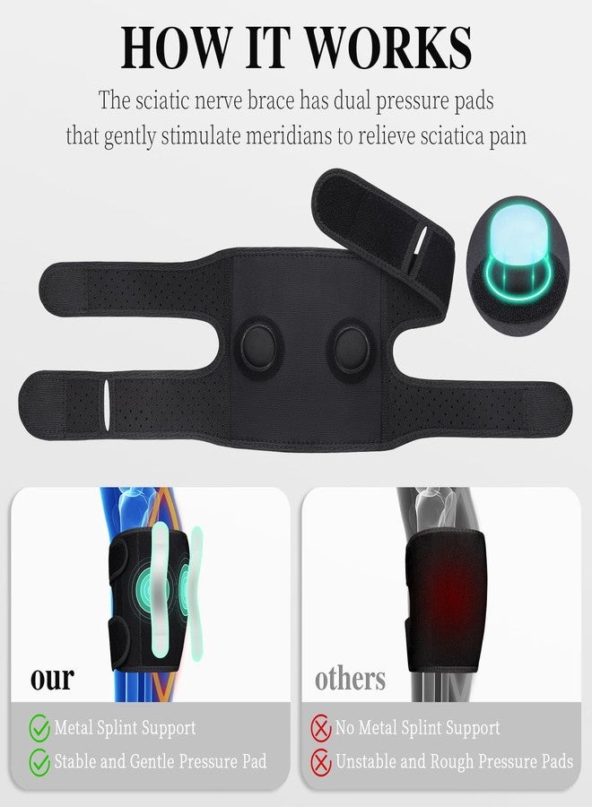 Oyakin Sciatica Pain Relief Devices Brace, Sciatic Nerve Knee Brace with Dual Adjustable Pressure Pads Targeted Compression, Sciatic Ease Calf Brace for Lower Back Pain Relief, Fits for Men and Women - Image 5