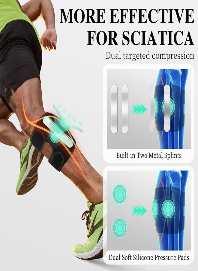 Oyakin Sciatica Pain Relief Devices Brace, Sciatic Nerve Knee Brace with Dual Adjustable Pressure Pads Targeted Compression, Sciatic Ease Calf Brace for Lower Back Pain Relief, Fits for Men and Women - Image 2