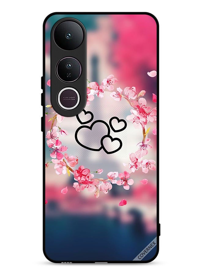 Covernex غطاء واقي لهاتف فيفو V50 لايت بتصميم قلوب فني