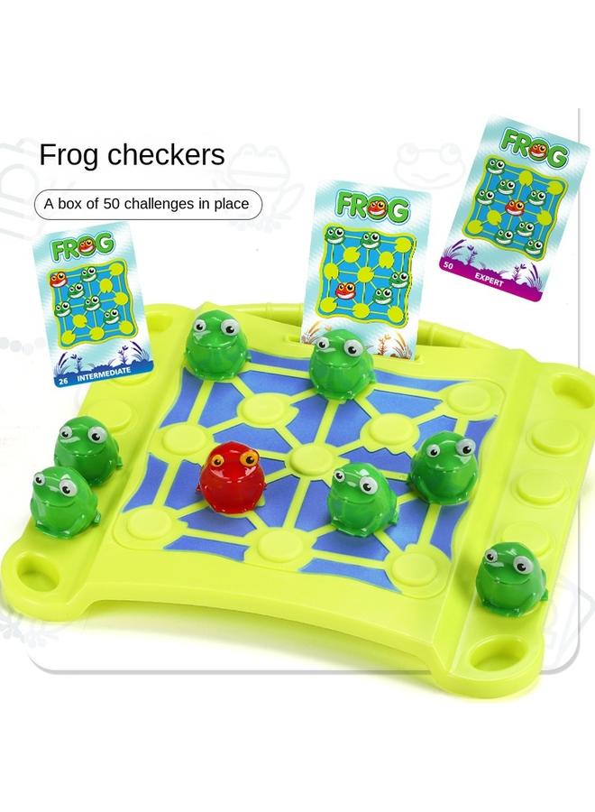 Bluejw Children's Early Education Frog Checkers Card Logical Thinking Parent-child Interactive Educational Games Chess Board Games Toys - Image 2