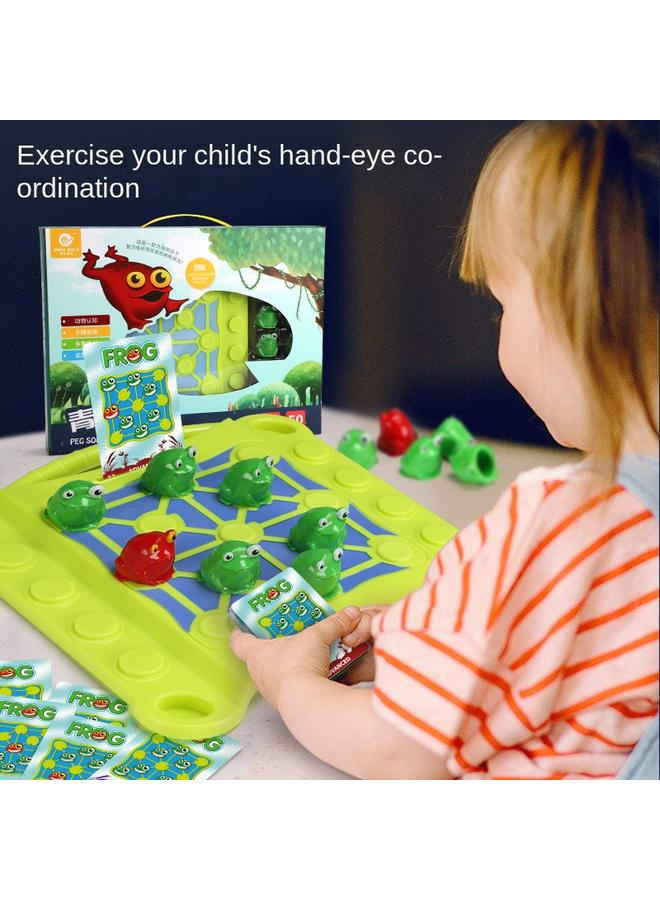 Bluejw Children's Early Education Frog Checkers Card Logical Thinking Parent-child Interactive Educational Games Chess Board Games Toys - Image 3