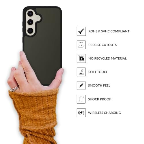 SPRIG Compatible with Samsung Galaxy S24 5G Premium Translucent Back Cover Drop Tested Shock Proof Mobile Case for Men,Women,Boys and Girls with Camera Protection (Black) - Image 4