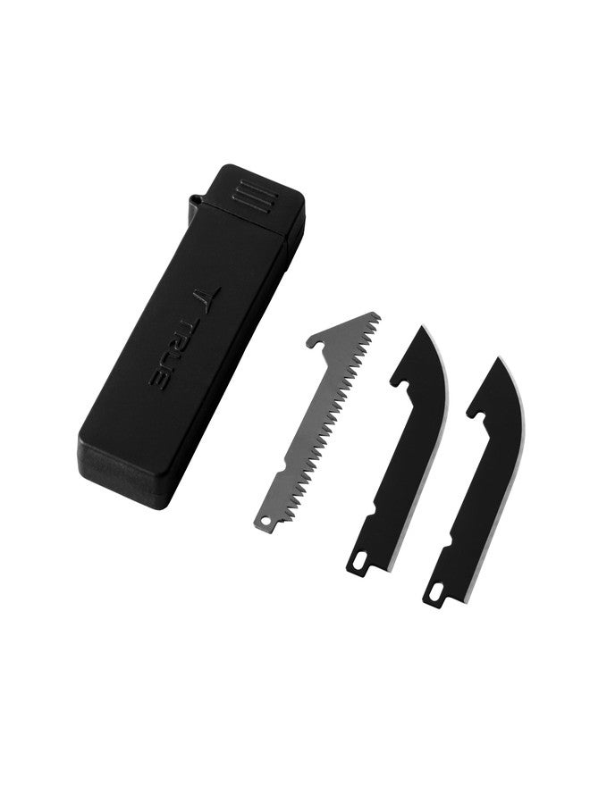 ترو شفرات بديلة TRUE - عبوة من 3 قطع | شفرات منشار ونقطة إسقاط متنوعة مقاس 3.5 بوصة للصيد والصيد البري والتخييم والحمل اليومي - Image 1
