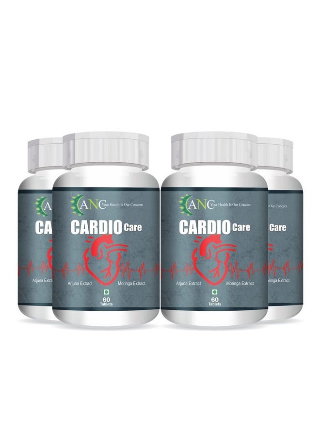 ANC Cardio Care Arjuna Extract & Moringa Extract For Heart Health & Cholesterol Control 60 Tablets For Men & Women (Pack Of 4)  - Image 1