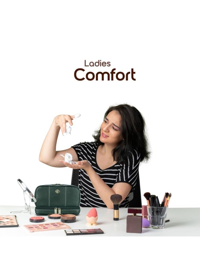 HAMMONDS FLYCATCHER Leather Toiletry Bag for Men and Women Cosmetic Organizer Bag, Travel Organizer Pouch, Shaving Kit Bag for Men Toiletry Pouch for Men with Multiple Pockets - Green - Image 4