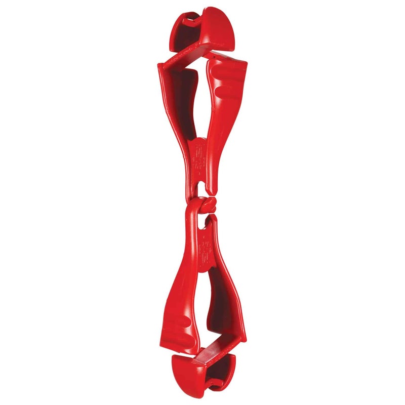 Ergodyne حامل قفازات إيرغوداين سكودز 3400 مع مشابك مزدوجة، أحمر، 1 قطعة (عبوة من 1) - Image 1