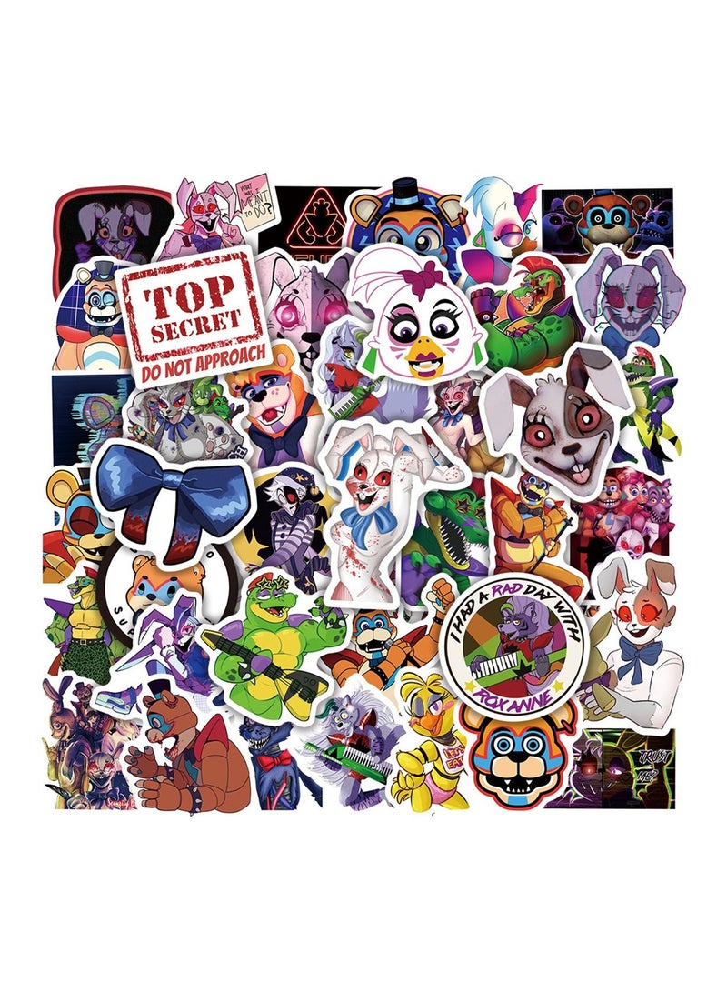 50-Piece FNAF Five Nights at Freddy's Cute Vinyl Waterproof Sticker