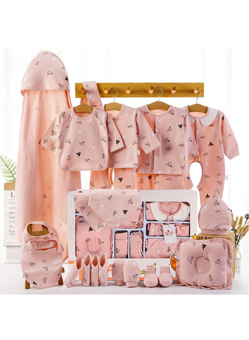 Y&D Baby Newborn Essentials Layette Gift Set With Box 22 Piece Baby Girl Boys Gifts Premium Cotton Baby Clothes Accessories Set Fits Newborn Baby Suit Set Cuddle Strap Bib Gloves Saliva Towel Pillow - Image 1