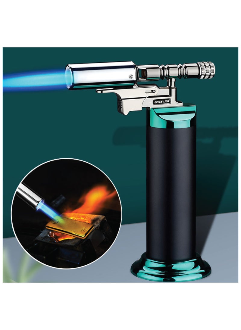 GREEN LION Jet Flame Pro Windproof Lighter 365ml / Refillable Gas / Cooling Holes / Butane Gas / Safety Lock / Ergonomic Design - Black  - Image 3