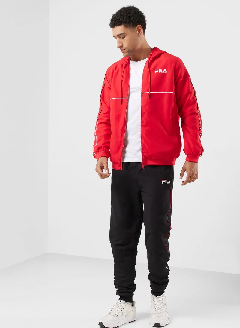 FILA Zaphy Logo Hoodie Tracksuit Sand pants