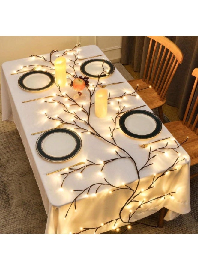 LED Tree Branch Lights For Wall,Willow Vine Lights,Romantic White Bubble Ball Night Lights,144 LEDs Vines With Lights For Living Room Bedroom Wall Corner Home Decor,Table Lamp Party Decoration - Image 2