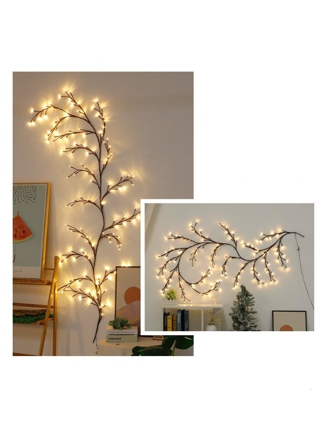 LED Tree Branch Lights For Wall,Willow Vine Lights,Romantic White Bubble Ball Night Lights,144 LEDs Vines With Lights For Living Room Bedroom Wall Corner Home Decor,Table Lamp Party Decoration - Image 5