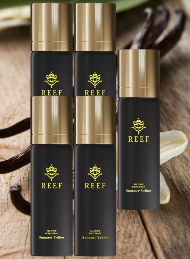 ريف 5 قطع بخاخ جسم سمر اصفر 125مل - Image 1