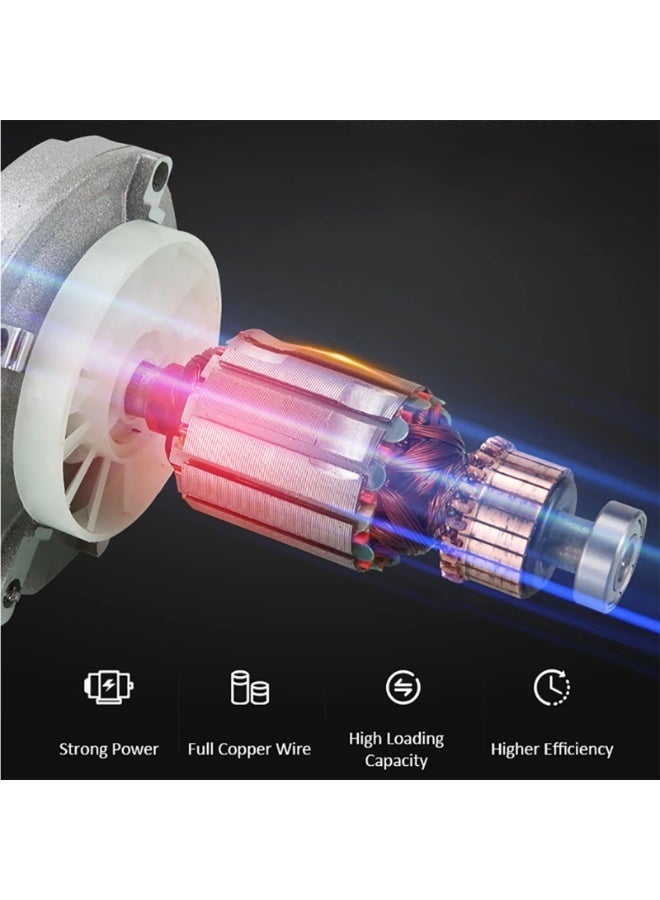 والالا خلاطة أسمنت كهربائية محمولة باليد، أداة خلط الخرسانة بقوة 2100 وات مع 6 سرعات قابلة للتعديل للطلاء والملاط والجدران الجافة والطين والجص، علف، أحمر - Image 5