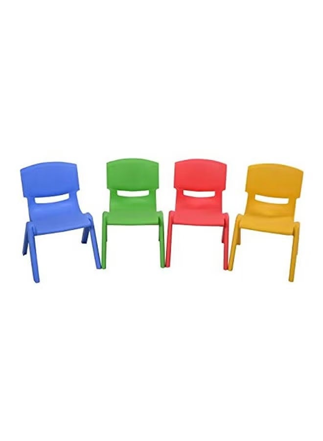 Colorful, innovatively designed, comfortable and lightweight 4-piece children's study chair set, large, 30*36*60 cm - Image 1