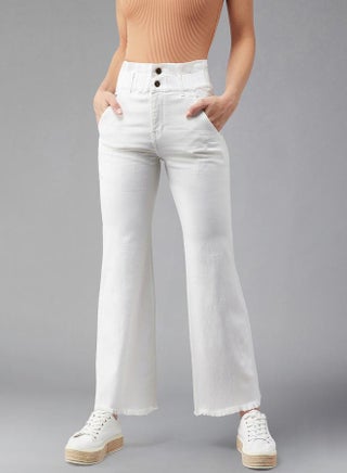 Paperbag Waist Flared Pants with Pockets