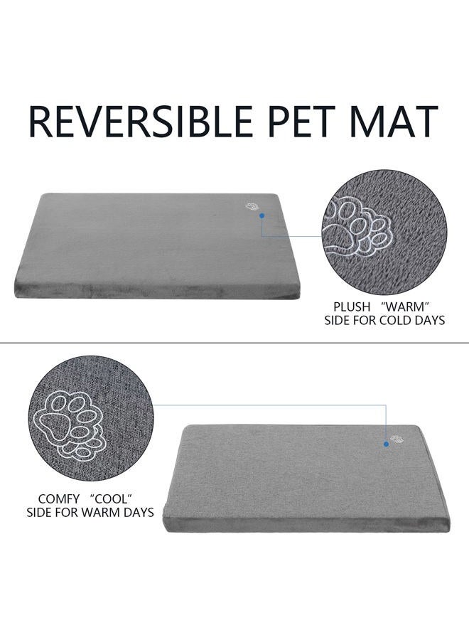 EMPSIGN Stylish Dog Bed Mat Dog Crate Pad Mattress Reversible (Cool & Warm), Water Proof Linings, Removable Machine Washable Cover, Firm Support Small to XX Large Dogs, Grey,XL(41''''*28''''*3'''')  - Image 3