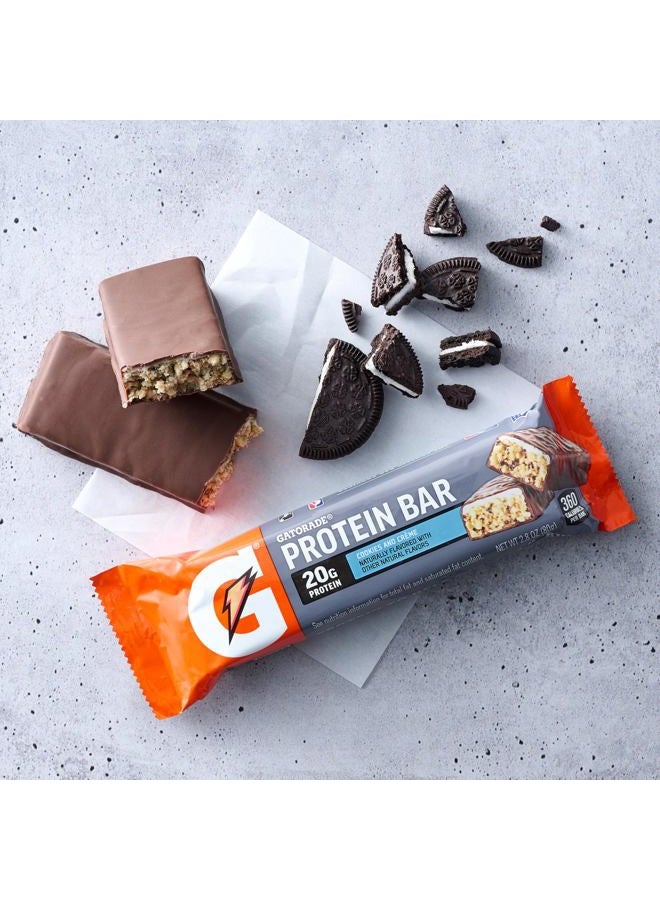 Gatorade Whey Protein Bars, Cookies & Crème, 2.8 oz bars (Pack of 12, 20g of protein per bar) - Image 3