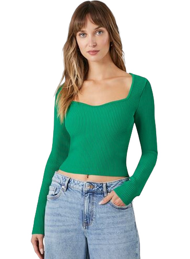 FOREVER 21 Sweetheart Cropped Sweater - Image 1