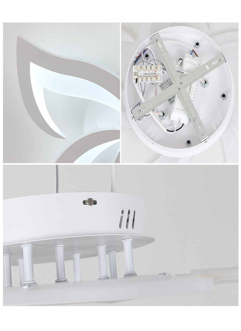 Goeco - White LED Ceiling Light/Dimmable with Remote Control/5 Lights - Image 1