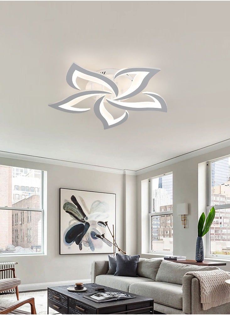 Goeco - White LED Ceiling Light/Dimmable with Remote Control/5 Lights - Image 1